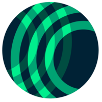 Green rings across dark green circle.